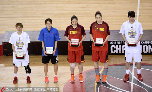 女篮最佳阵容:中国二将入选 日本核心渡嘉摘MVP