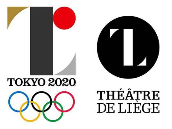 东京奥运的东京大丑会徽与比利时列日剧场的logo