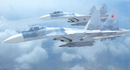 资料图：俄罗斯苏-35战机宣传海报。中国正商种新