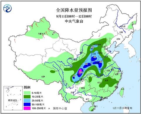 24小时降水量预报